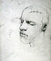 Self Portrait (drawn from cast of head), 1997 - Pencil on paper. £450 plus VAT (exc. P&P)